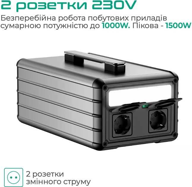 Безшумна зарядна станція Zendure SuperBase 1000M / 1000 Вт / 1021 Вт⋅год / Li-ion (52113747)