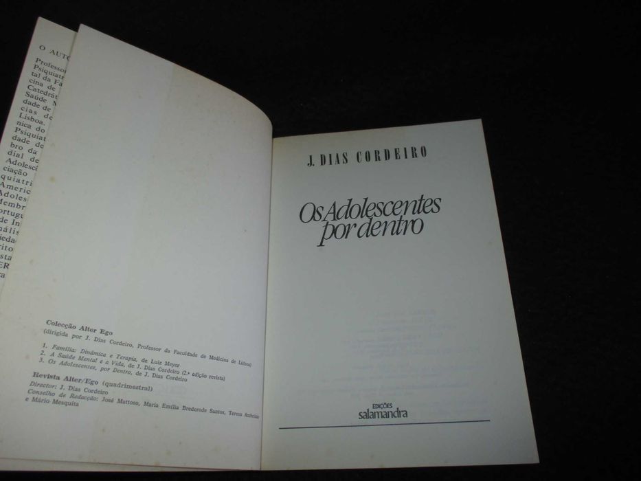 Livro Os Adolescentes por dentro J. Dias Cordeiro