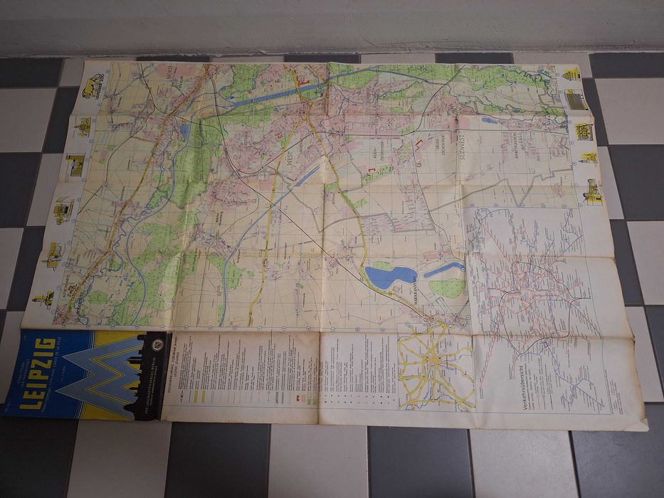 Mapa LEIPZIG/Lipsk lata 60/70