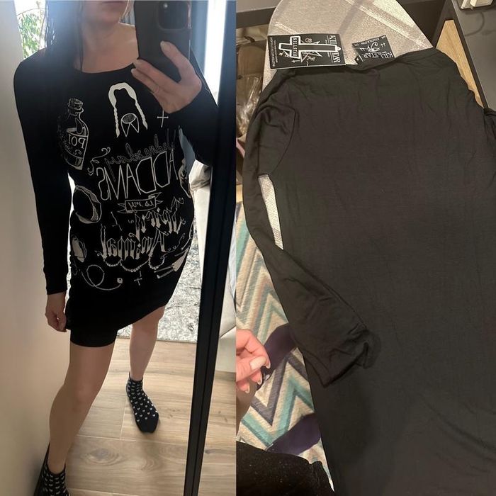 Killstar сукня з довгим рукавом wednesday addams