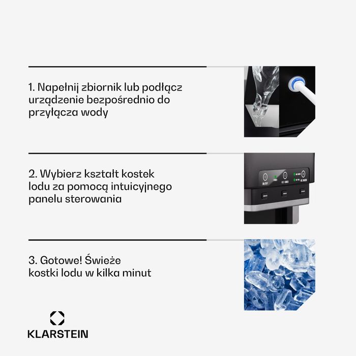 Kostkarka Kruszarka do Lodu z Dozownikiem wody Klarstein Arcticblend