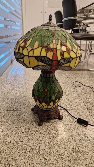 Candeeiro estilo Tiffany – Libélulas – 55 cm – Lindo e funcional