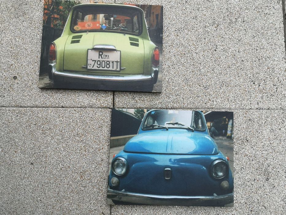 Telas Decorativas Automóveis Clássicos 40x30 cm