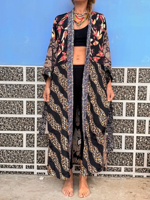 Kimono długie patchwork boho