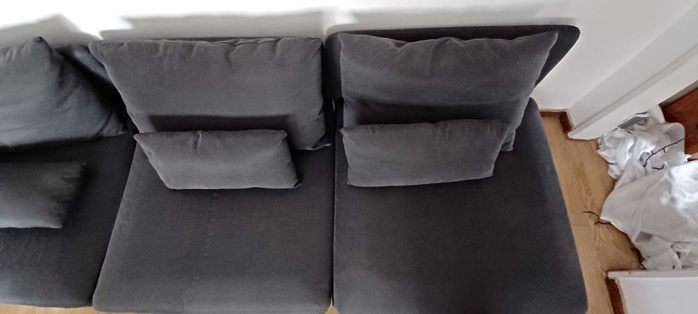 Sofá IKEA SÖDERHAMN de canto – Hillared Antracite – 192x192cm – Excelente estado