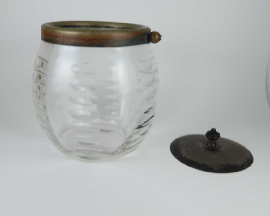 Boleira antiga Art Deco Vidro Lapidado (Ref. 6)