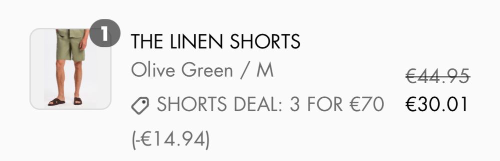 Icon Amsterdam The Linen Shorts M Olive Green