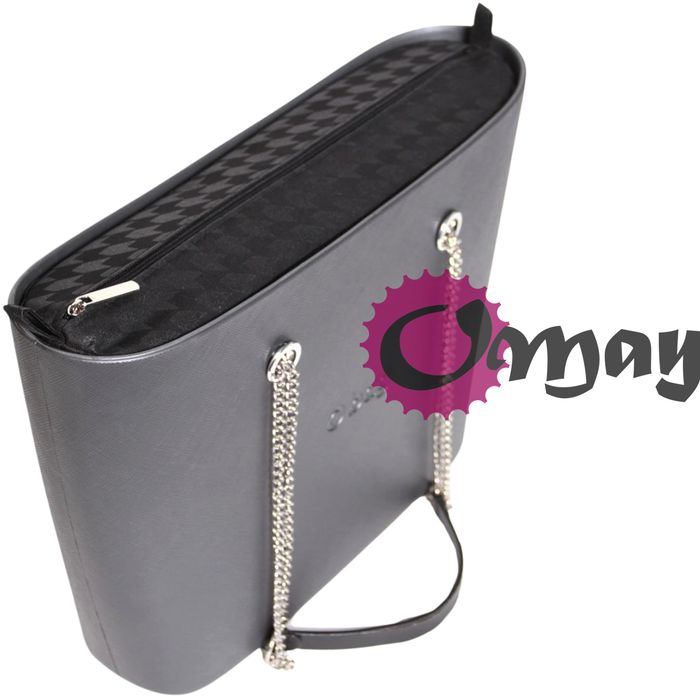 Czarny organizer do OBAG URBAN Pepitka połysk 2kieszenie VIP OMAY