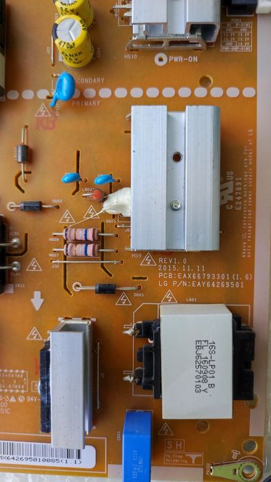 блок питания EAX66793301 LGP43DIMU-16CH2 для LG 43UH671V