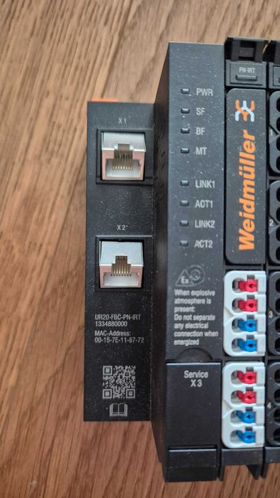 Moduł I/O wejśc wyjść PROFINET Weidmuller UR20-FBC-PN-IRT