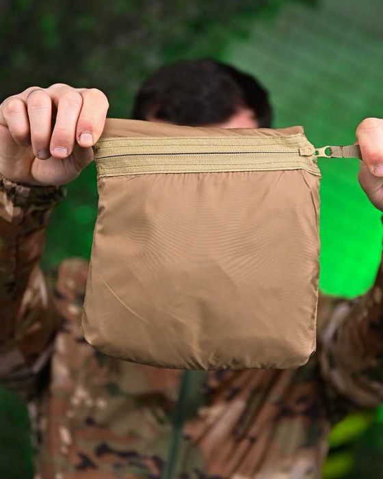 Тактична вітровка-дощовик койот, компактна,розмір S–3XL Без передоплати