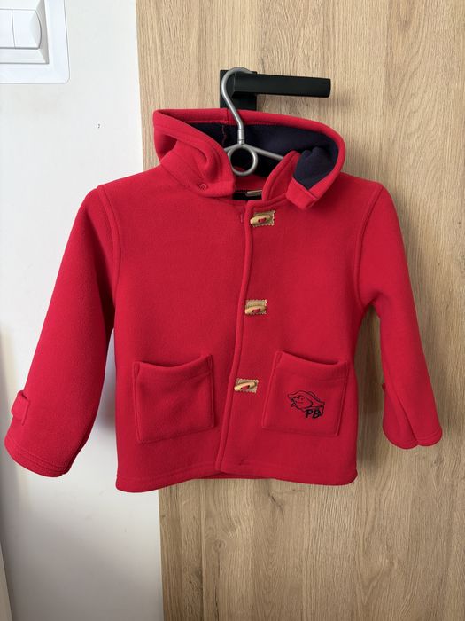 Czerwony płaszczyk polarowy Paddington Miś