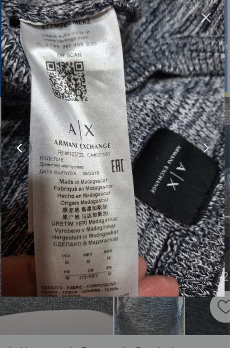 Camisolas versace e Armani tamanho M- troco