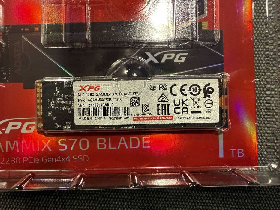 Dysk Adata XPG S70 Blade 1TB M.2 2280 PCIe Gen4x4 SSD