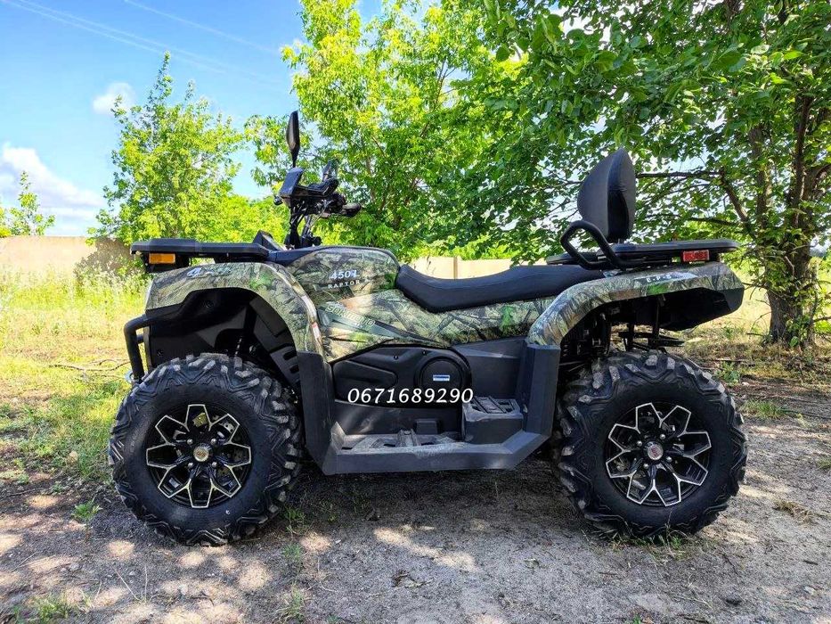 Новий двомісний квадроцикл SokMoto RAPTOR 450L Gen III 4х4, 34к.с., EFI, EPS, вага 353кг, лебідка, фаркоп, захист дна  Безкоштовна доставка по Україні