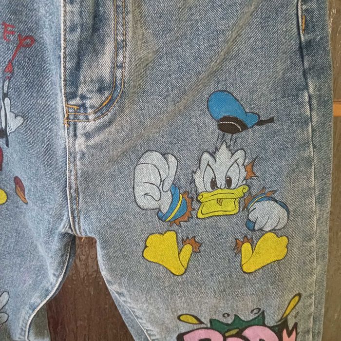 Damskie dżinsy ręcznie malowane Myszka Miki