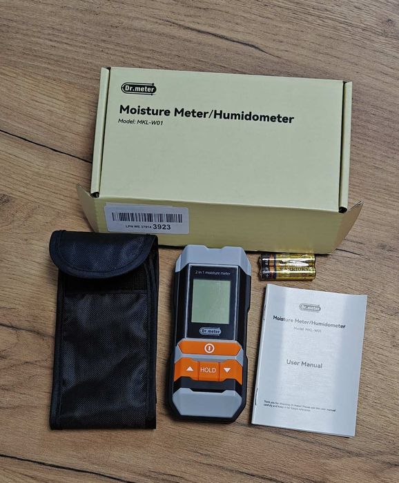 Професійний вологомір 2-в-1 Dr.meter MKL-W01 (голки + сканер)Професійний вологомір 2-в-1 Dr.meter MKL-W01 (голки + сканер)