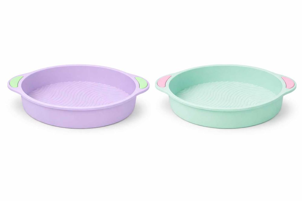 Силиконовая форма для выпечки 27,5×4 см с ручками и рельефным дном