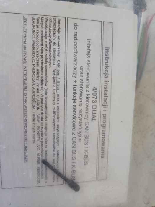 Interfejs/interface sterowania z kierownicy CAN BUS / K-BUS 4/073 DUAL