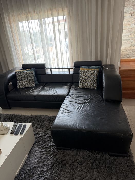 Sofá Chaise Longue preto