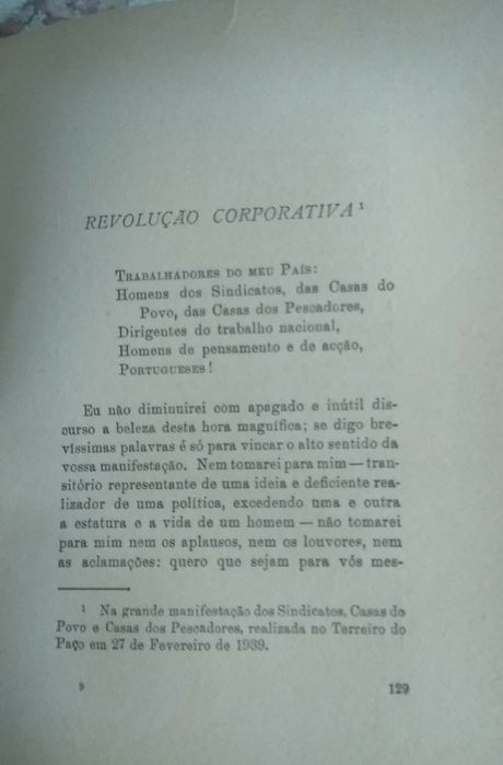 Livros Discursos Notas Políticas de Oliveira Salazar vendo totalidade
