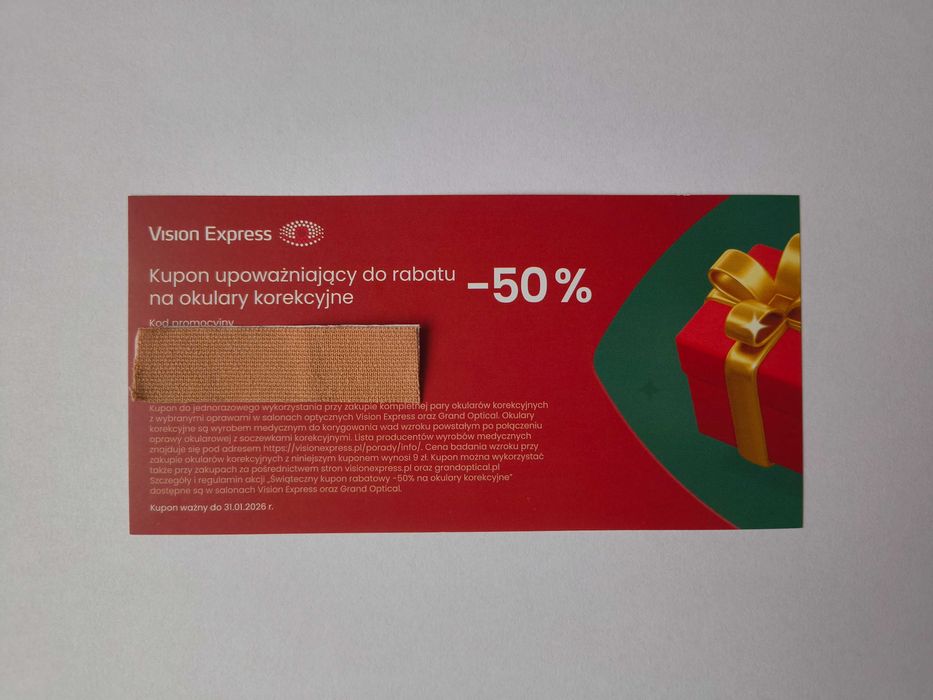 Kupon Vision Express -50% oksy