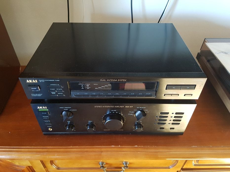 Wieża amplituner  Vintage Akai AM-47 AM 47 + Akai AT-47 Kultowy Model