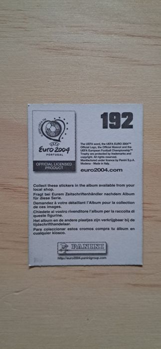 Cromo futebol de Frederik Ljungberg(Euro 2004)da Panini