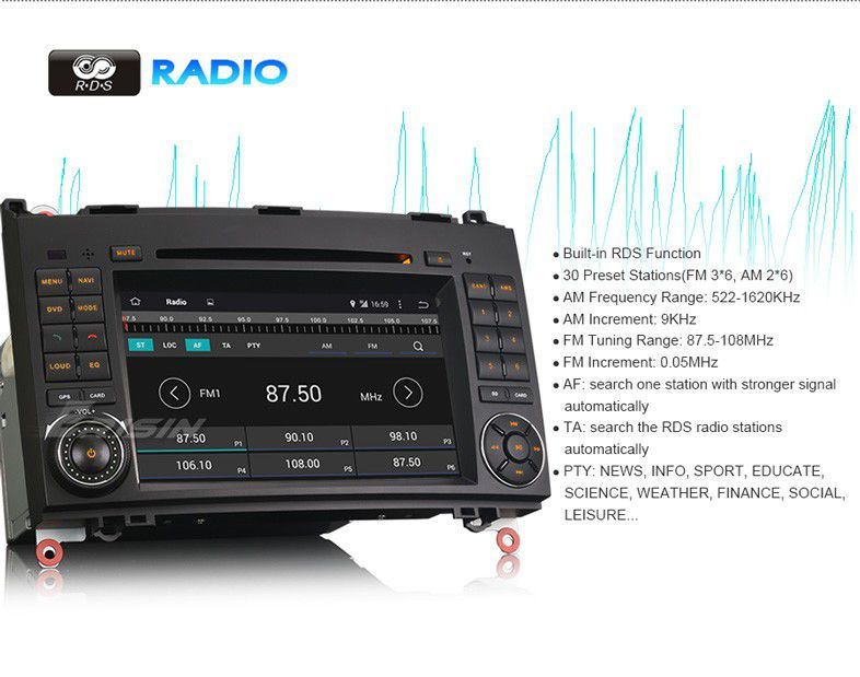 Auto-radio  2 din android 14 para Mercedes CLASSE A B W169 W245