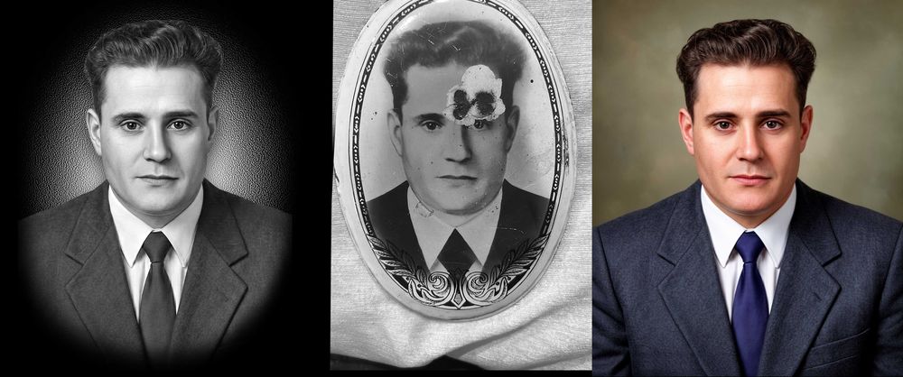 Ретуш фото на пам'ятник. Фотокераміка. Реставрація