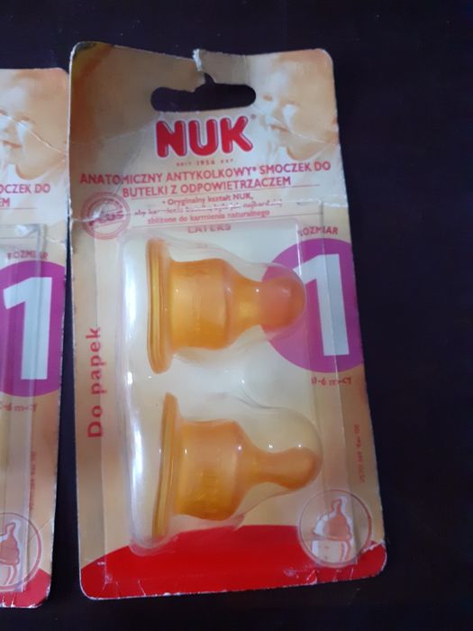 Smoczki dla niemowląt do butelki nuk 0-6m