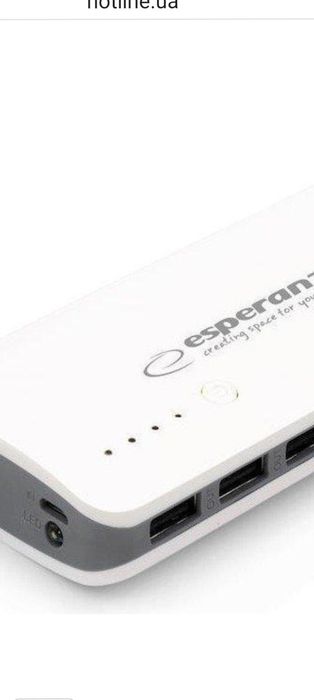 Powerbank Esperanza 8000 mAh White-Grey зовнішній акумулятор