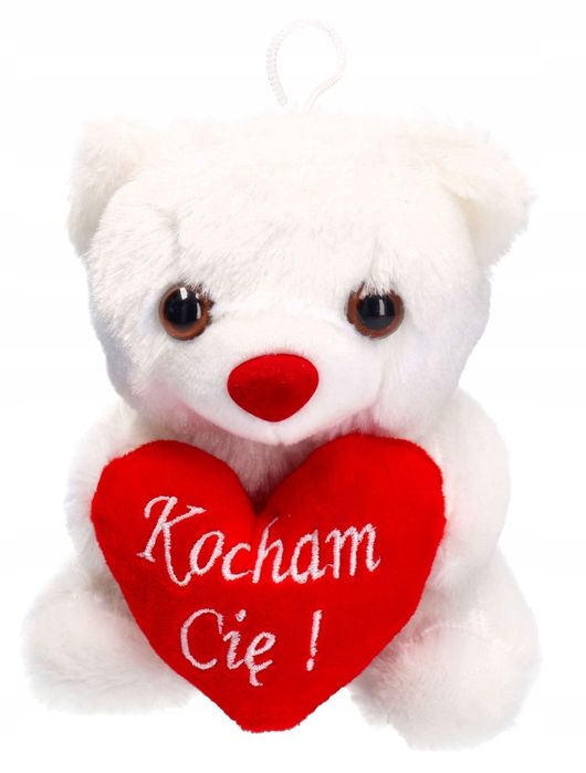 Pluszowy miś. Kocham Cię. Serce, serduszko, pluszak Walentynki
