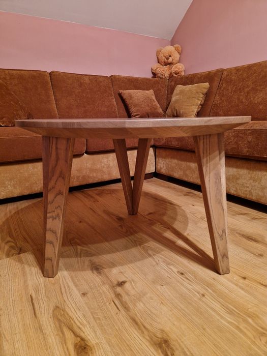 ława stolik kawowy dąb stolik okrągły