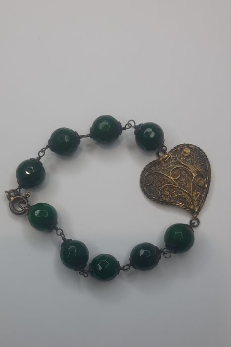 Pulseira prata símbolo Viana com pedras