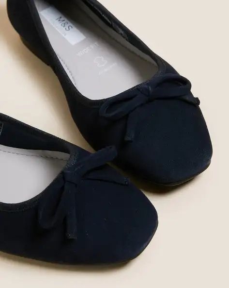 Балетки жіночі замшеві M&S, розмір 40, Wide Fit
