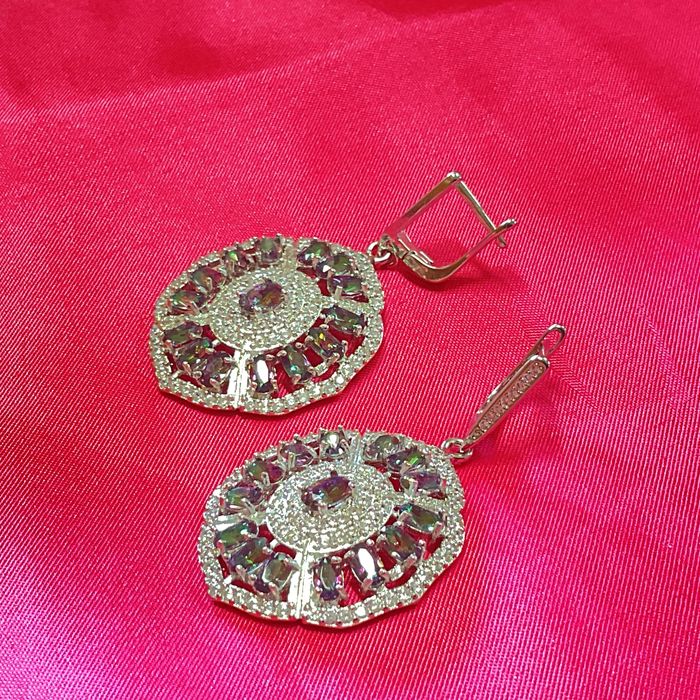 Brincos prata 925 oval 5 cm