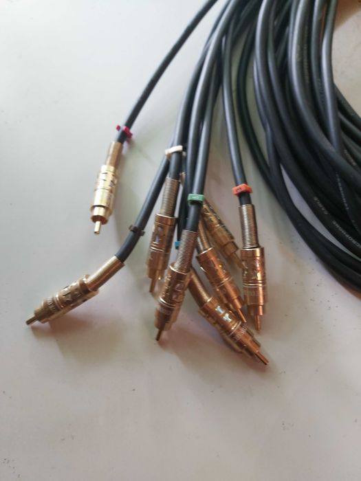 8 Pares de cabos de Áudio Analógico