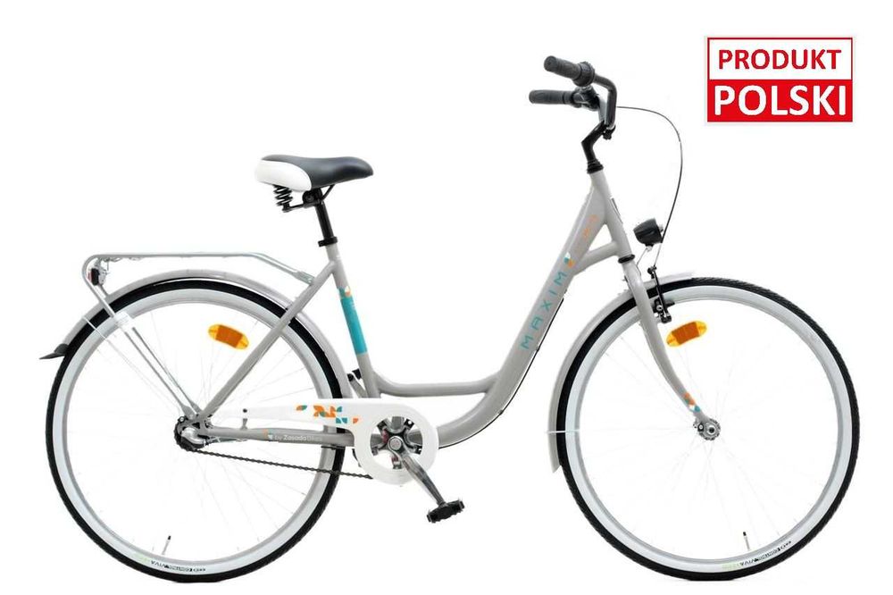 Polski rower Maxim MC 0.3.1 28" szary 18"