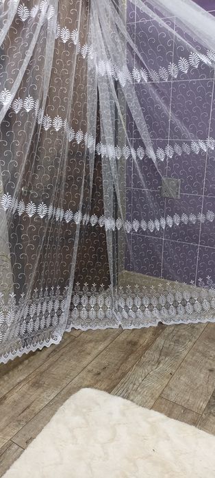 Продам нову тюль фатин з  вишивкою