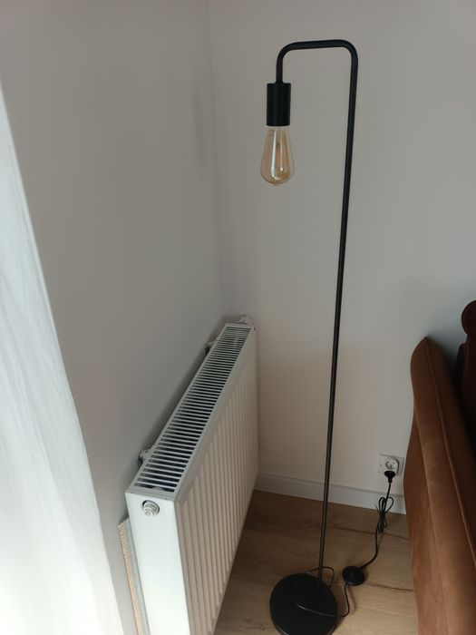 Lampa podłogowa lina czarna E27