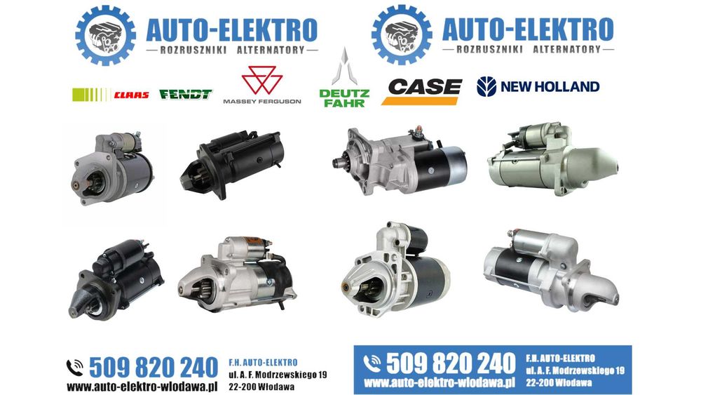 Rozrusznik Case New Holland Deutz Fendt JCB - regeneracja naprawa 24h