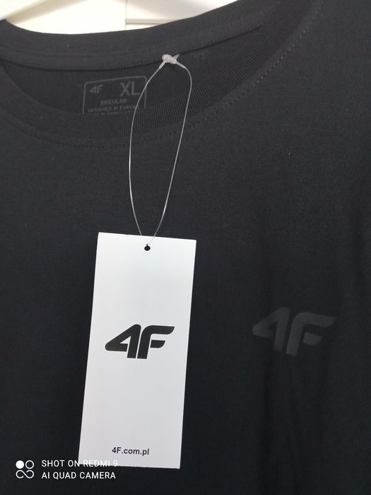 NOWY! T-shirt 4F koszulka, czarny, męski XL duży