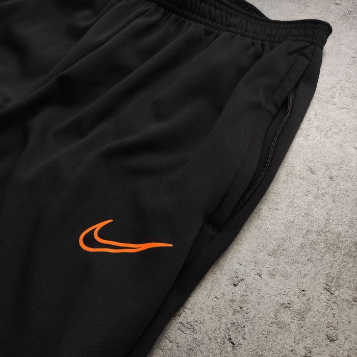 MĘSKIE Spodnie Dresowe Czarne Śliskie Nike Dri-Fit Trening Football