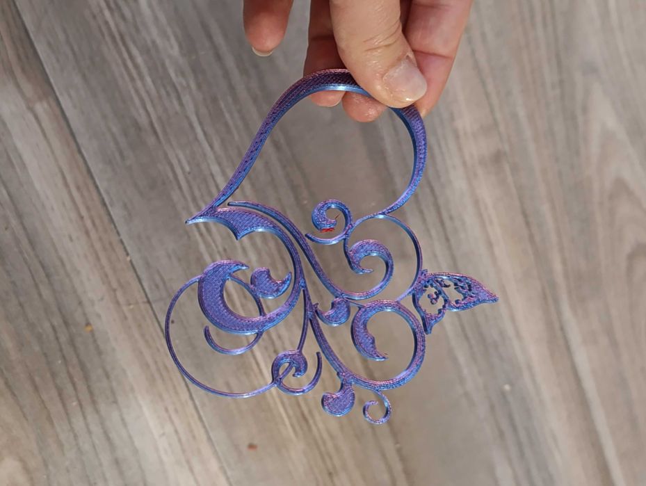 Serduszka drukowane 2 sztuki