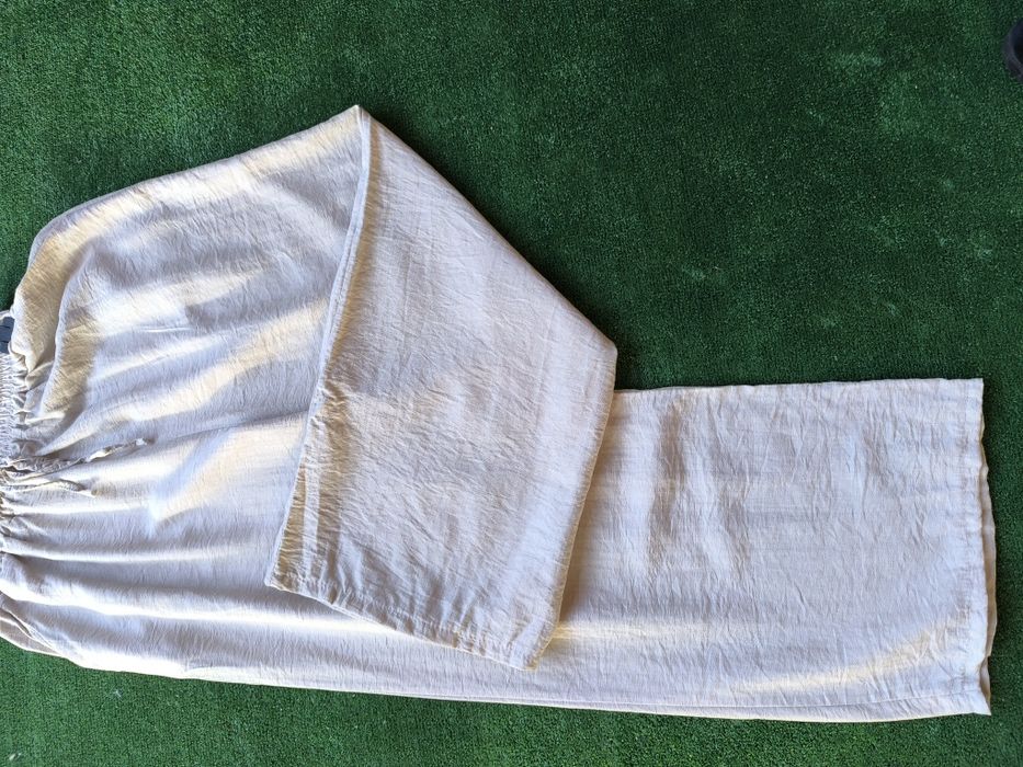 Spodnie szerokie beżowe xl włoskiej marki