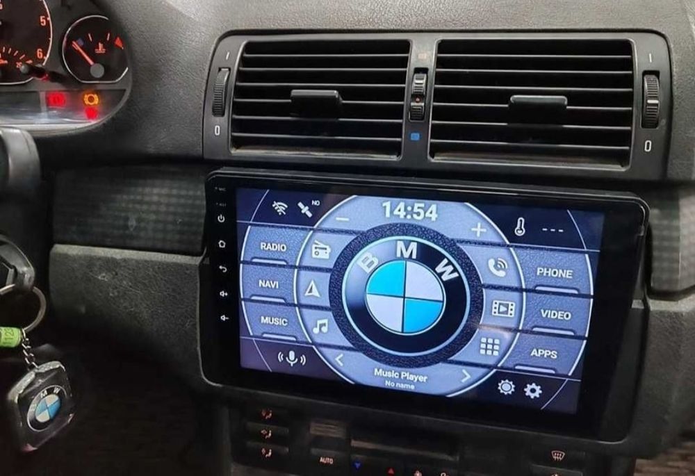 Radio 2 DIN Android 9" BMW E46 (4+32 GB) + Carplay e android auto
