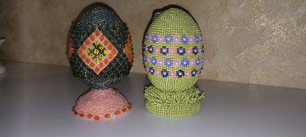 Пасхальные яйца из бисера