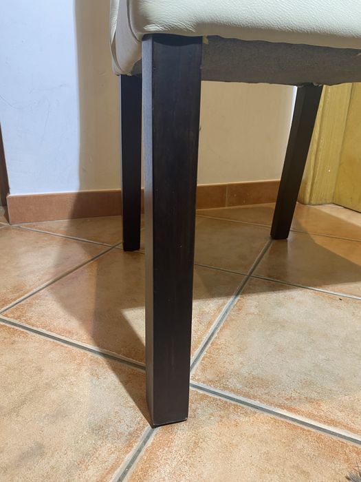 six leather dining table chairs