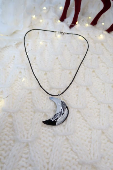 Naszyjnik moon księżyc murano szkło weneckie aesthetic szklany 19